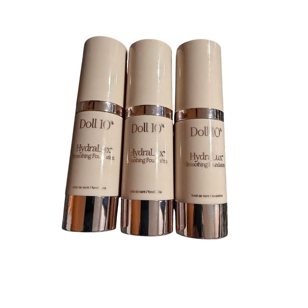 Doll 10 HydraLux Smoothing Foundation Medium 30ml Set of 3 Brand New